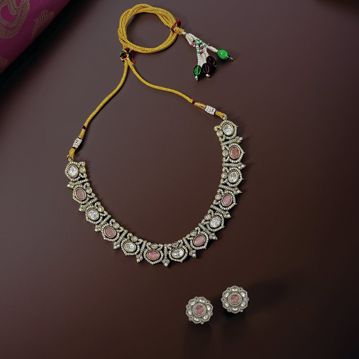 Pink Gulnaz Necklace Set