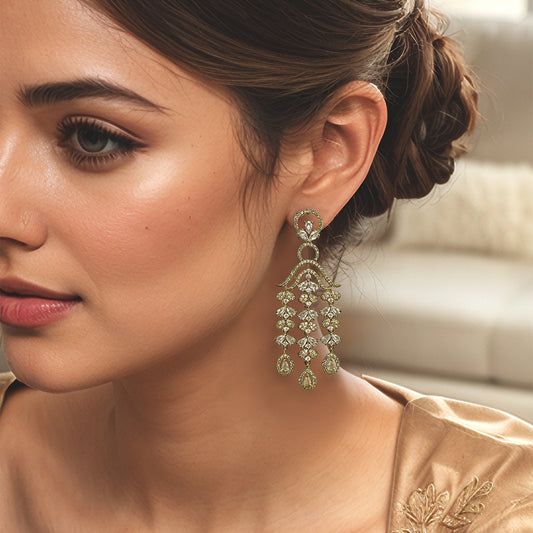 Meher Gold Multi Drop Danglers