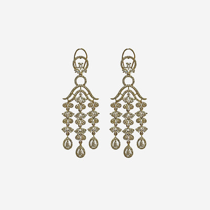 Meher Gold Multi Drop Danglers
