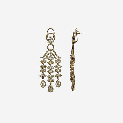 Meher Gold Multi Drop Danglers