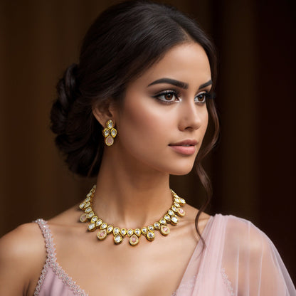 Padmika Pink Kundan Necklace Set
