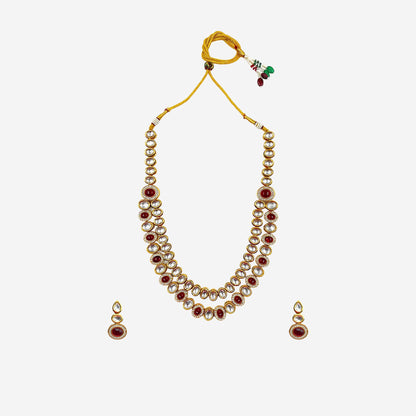 Manika Layered Ruby Kundan Necklace Set