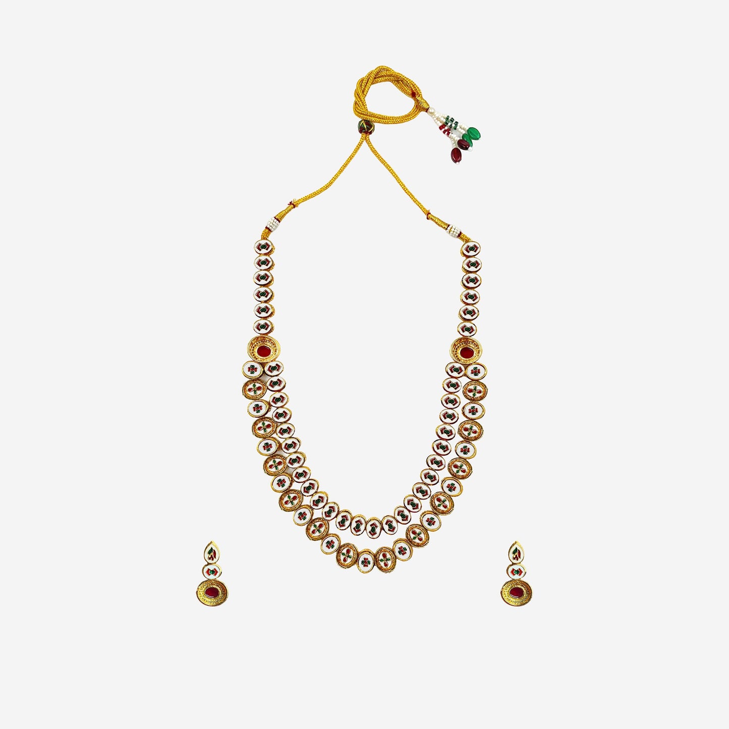 Manika Layered Ruby Kundan Necklace Set
