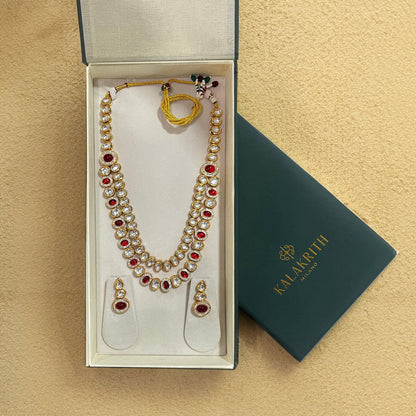 Manika Layered Ruby Kundan Necklace Set