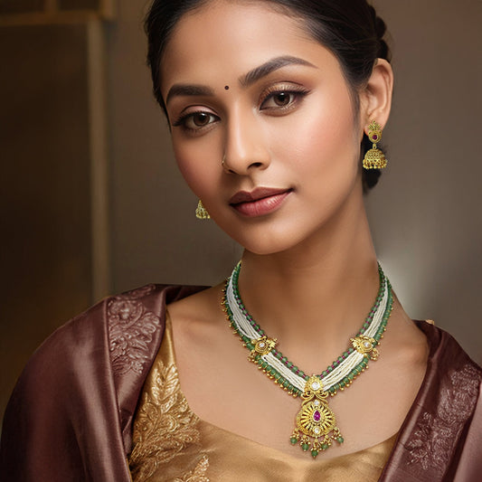 Sharvari Beaded Necklace Set