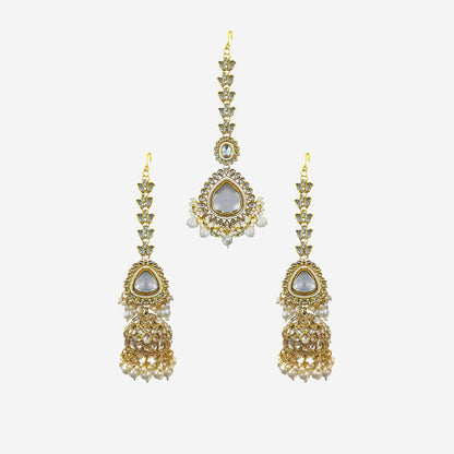 Advika Bridal Pearl Kundan Necklace Set
