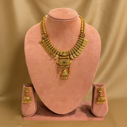 Padmapriya Gold temple Necklace Set