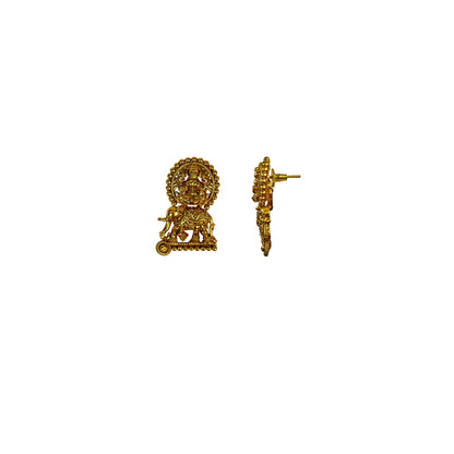 Gajalaxmi Gold Temple Necklace Set