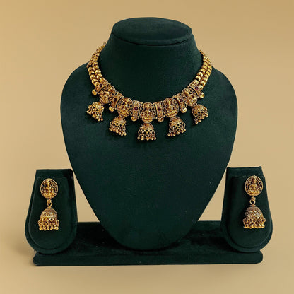 Amrita Gold Temple Necklace Set