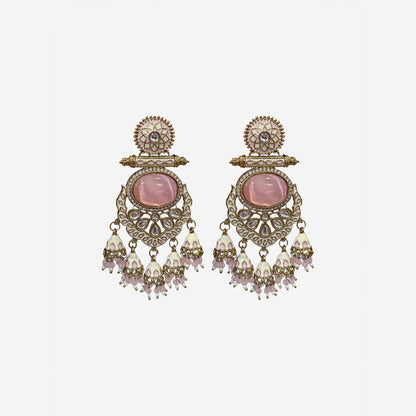 Yasmin Pink Chandelier Earring