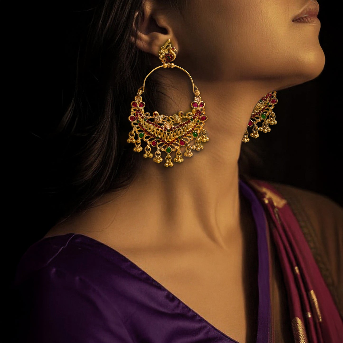 Adhya Golden Chandbalis