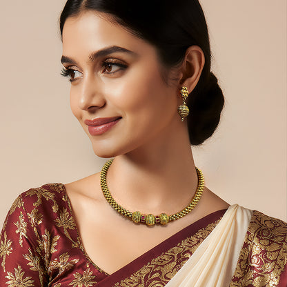 Ramya Thusi Gold Necklace Set