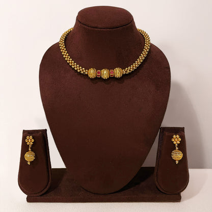 Ramya Thusi Gold Necklace Set