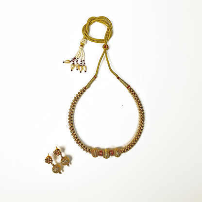 Ramya Thusi Gold Necklace Set
