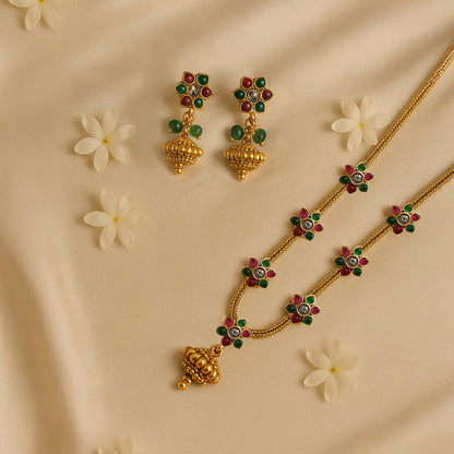 Saanvi Floral Necklace Set