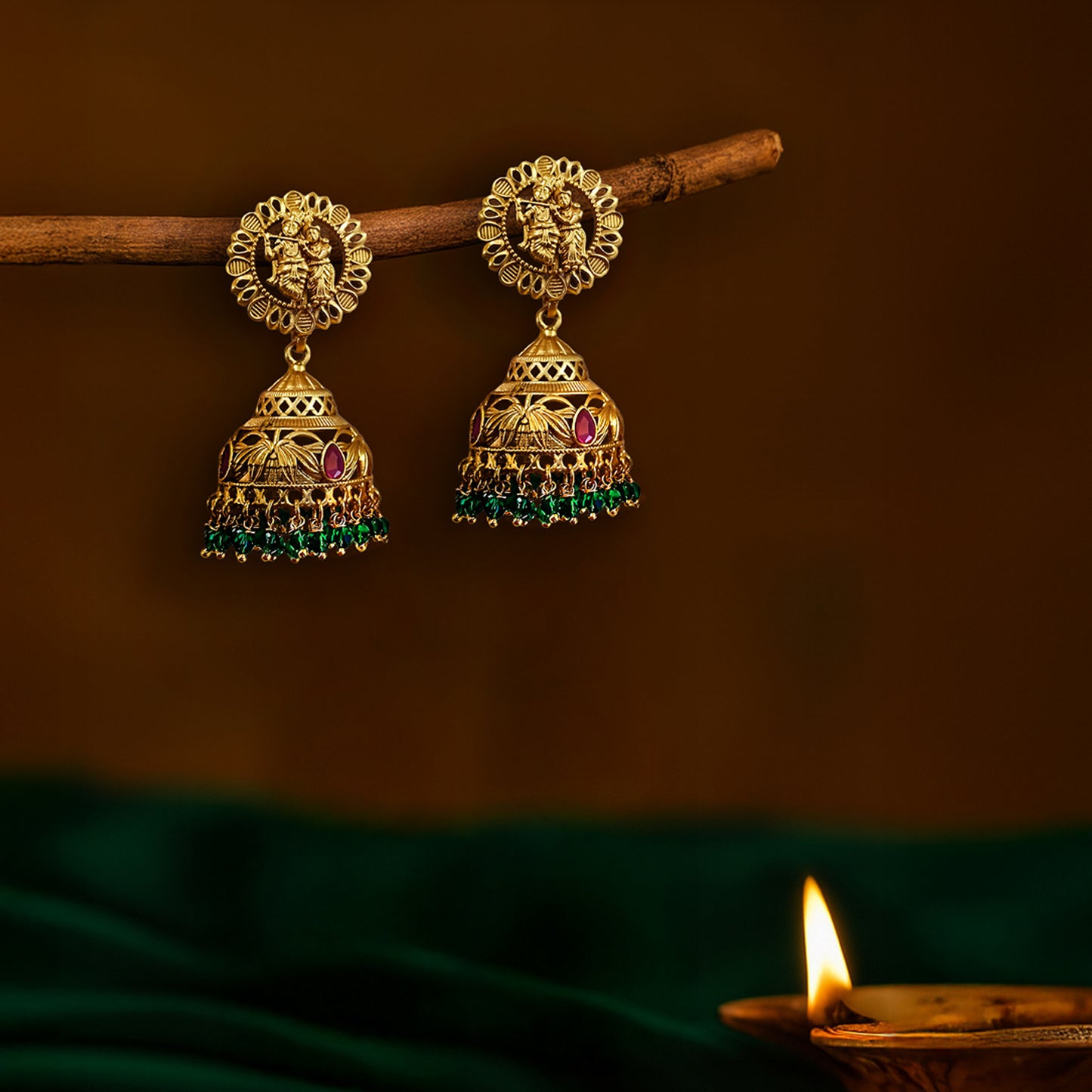 Radha Krishna Jhumkis