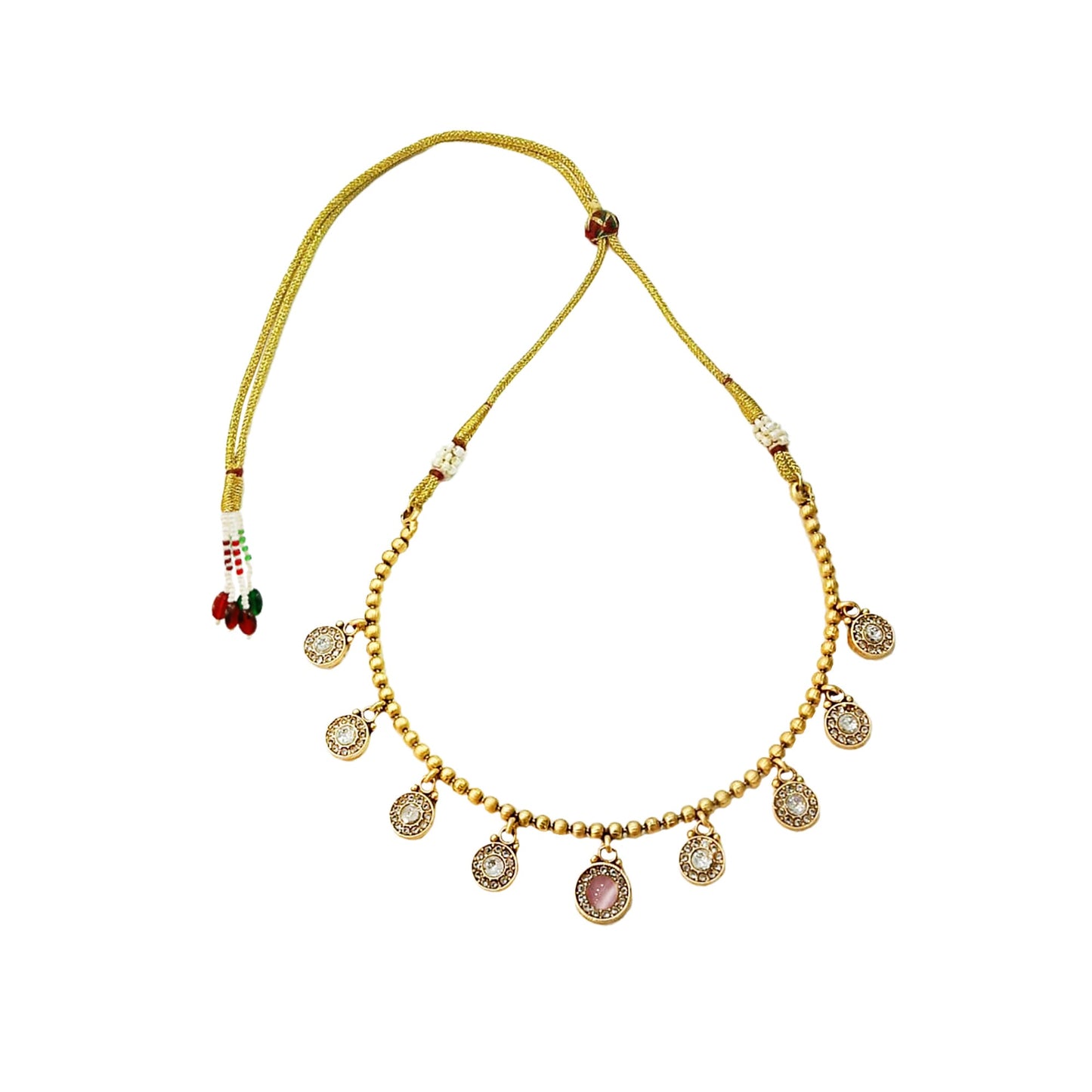 Komal Pink Charms Necklace Set