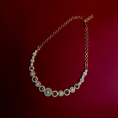Priya Round Ruby Necklace Set