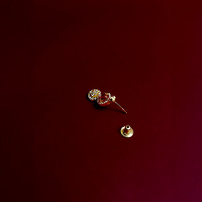 Priya Round Ruby Necklace Set