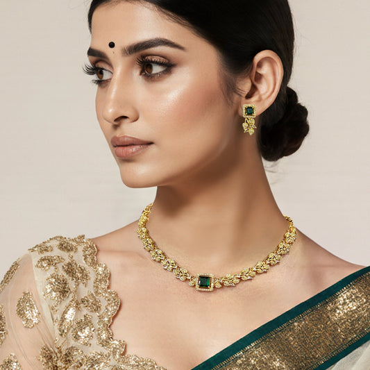 Charu Emerald Choker Set