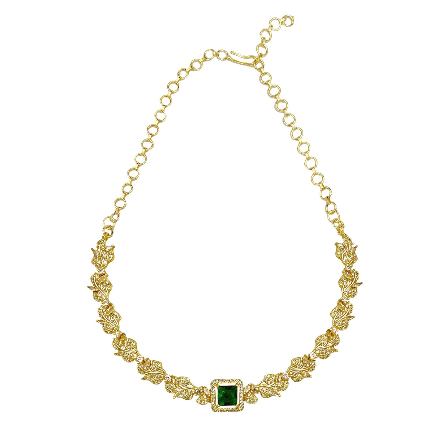 Charu Emerald Choker Set
