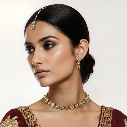 Suman Stone Choker Set