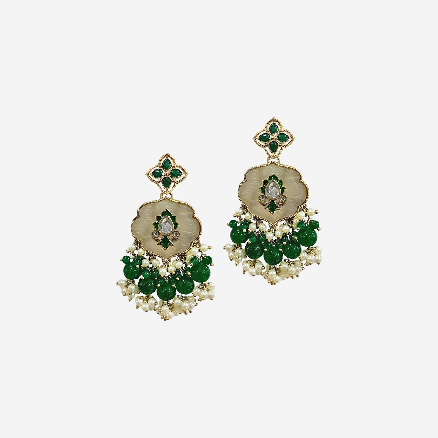 Ira Emerald Chandlier Earrings