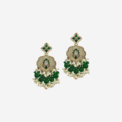 Ira Emerald Chandlier Earrings