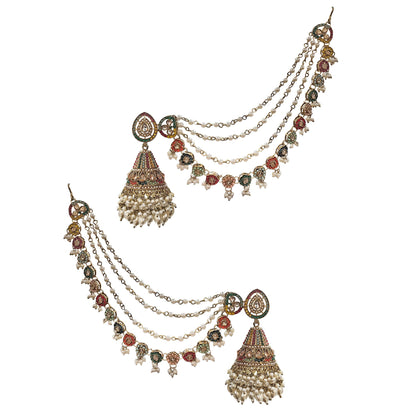 Hina Beaded Jhumkas