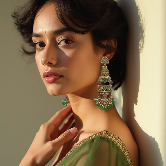 Saba Statement Beaded Danglers