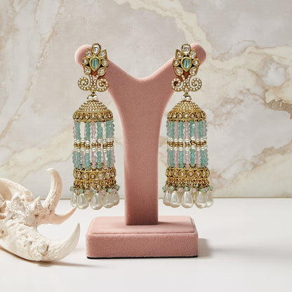 Nida Statement Beaded Jhumkas