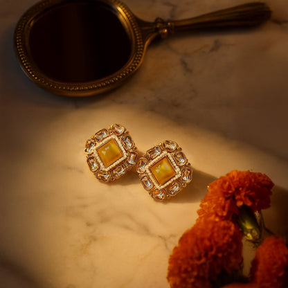 Lekha Citrine Studs