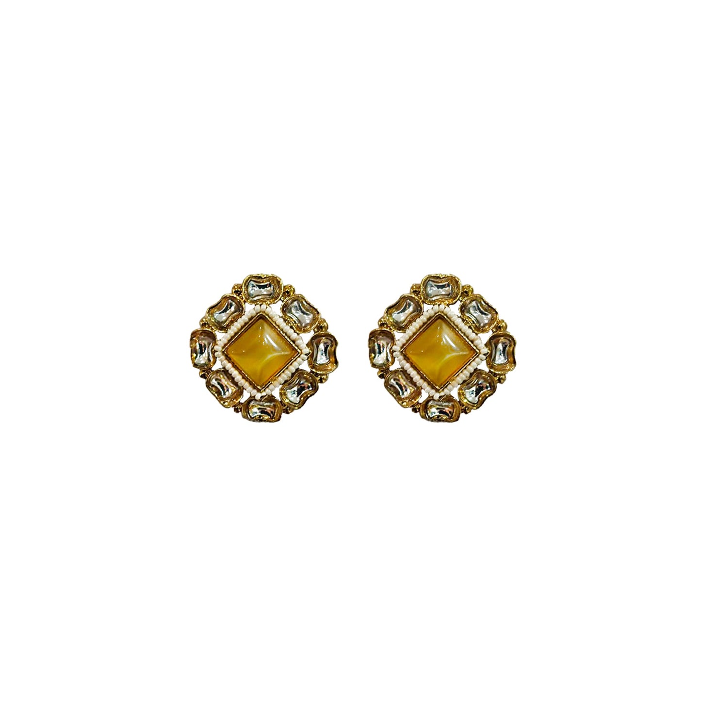 Lekha Citrine Studs