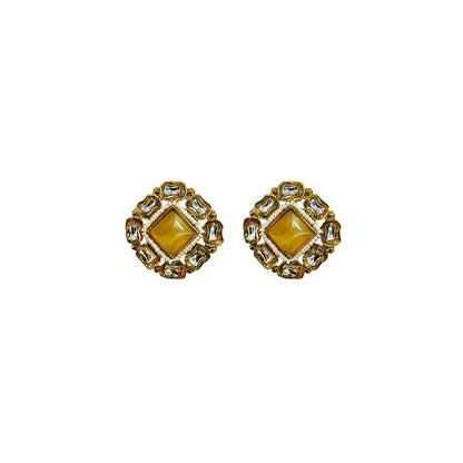 Lekha Citrine Studs