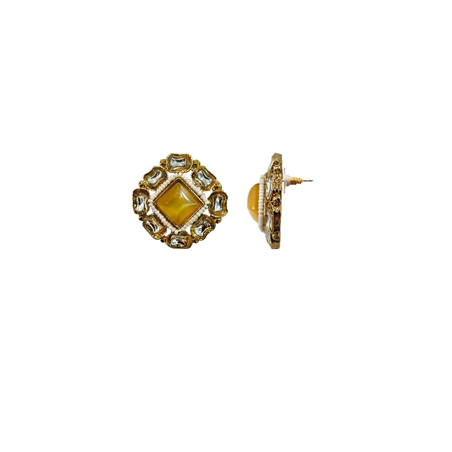 Lekha Citrine Studs
