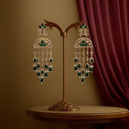 Aarohi Emerald Dangler Earrings