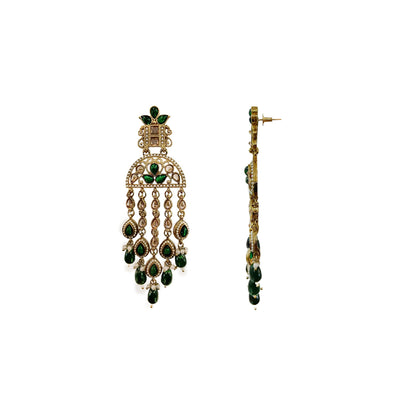 Aarohi Emerald Dangler Earrings