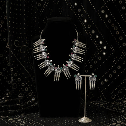 Neerja Oxidised Necklace Set