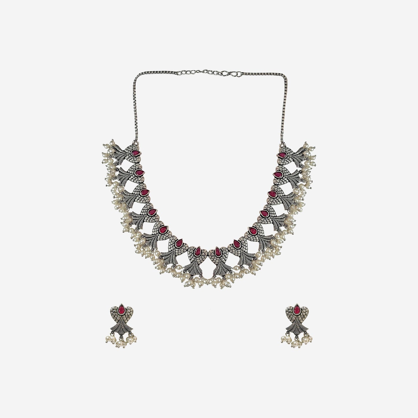Dhara Oxidised Necklace Set