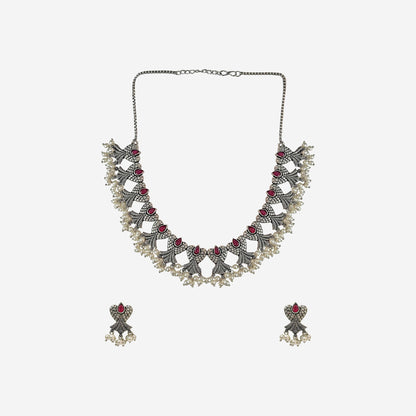 Dhara Oxidised Necklace Set