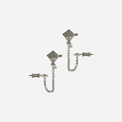 Patang Oxidised Silver Earcuff
