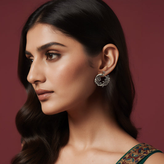 Neelashi oxidised Studs