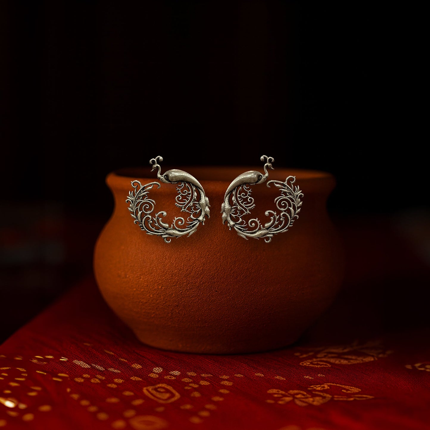Neelashi oxidised Studs