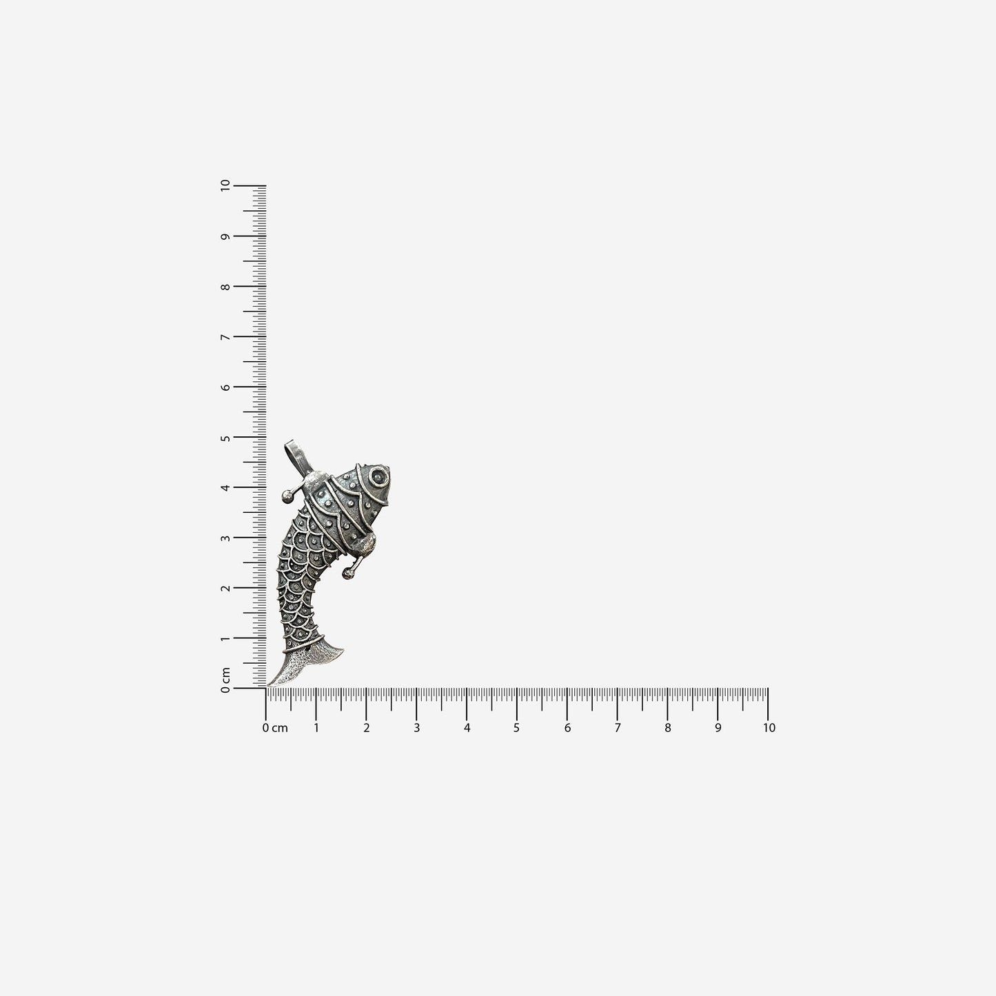 Matsya Oxidised Silver Earcuff