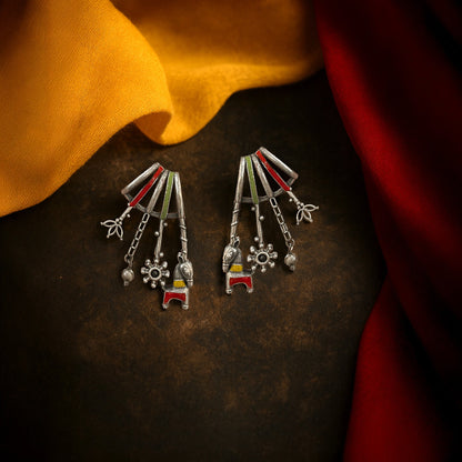 Gita Oxidised Studs