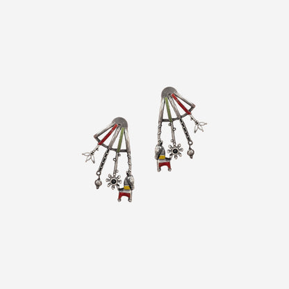 Gita Oxidised Studs
