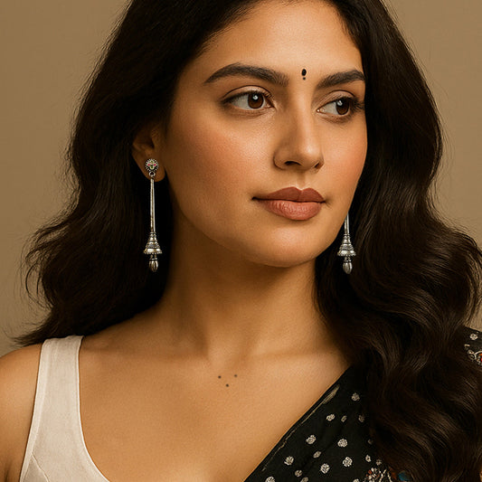Jaanvi Oxidised Dangler Earrings