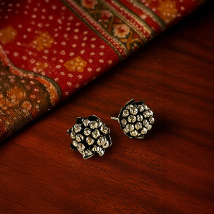 Pushpa Oxidised Studs