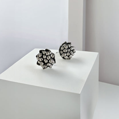 Pushpa Oxidised Studs