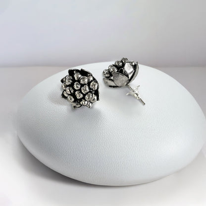 Pushpa Oxidised Studs